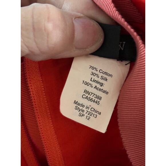 J.Crew Women's fuchsia pink Silk Blend Paisley Print Strapless Mini Dress - Picture 10 of 11